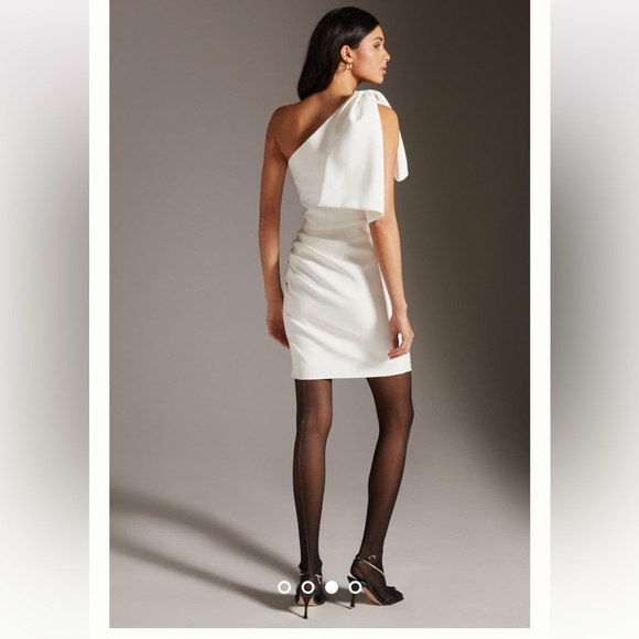 Shoshanna Midnight Paionia One Shoulder White Dress 00/045 - Picture 12 of 14